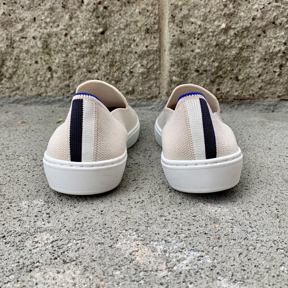 ROTHY'S Sand Original Slip On Sneaker Womens 6.5 37 Shoes Rothys Fabric Flat Tan - Picture 4 of 12